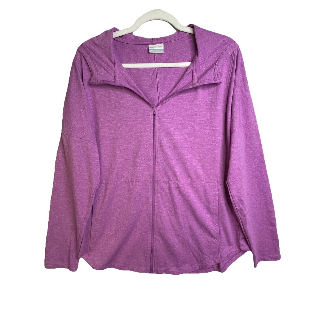 Columbia Hoodie  Activewear  Size XL Zip Pink/Purple Long Sleeve  Comfy Pockets